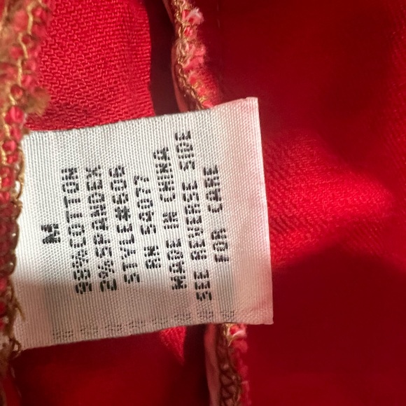 Cabi, M, red, vintage jean jacket with silver buttons - Picture 7 of 8